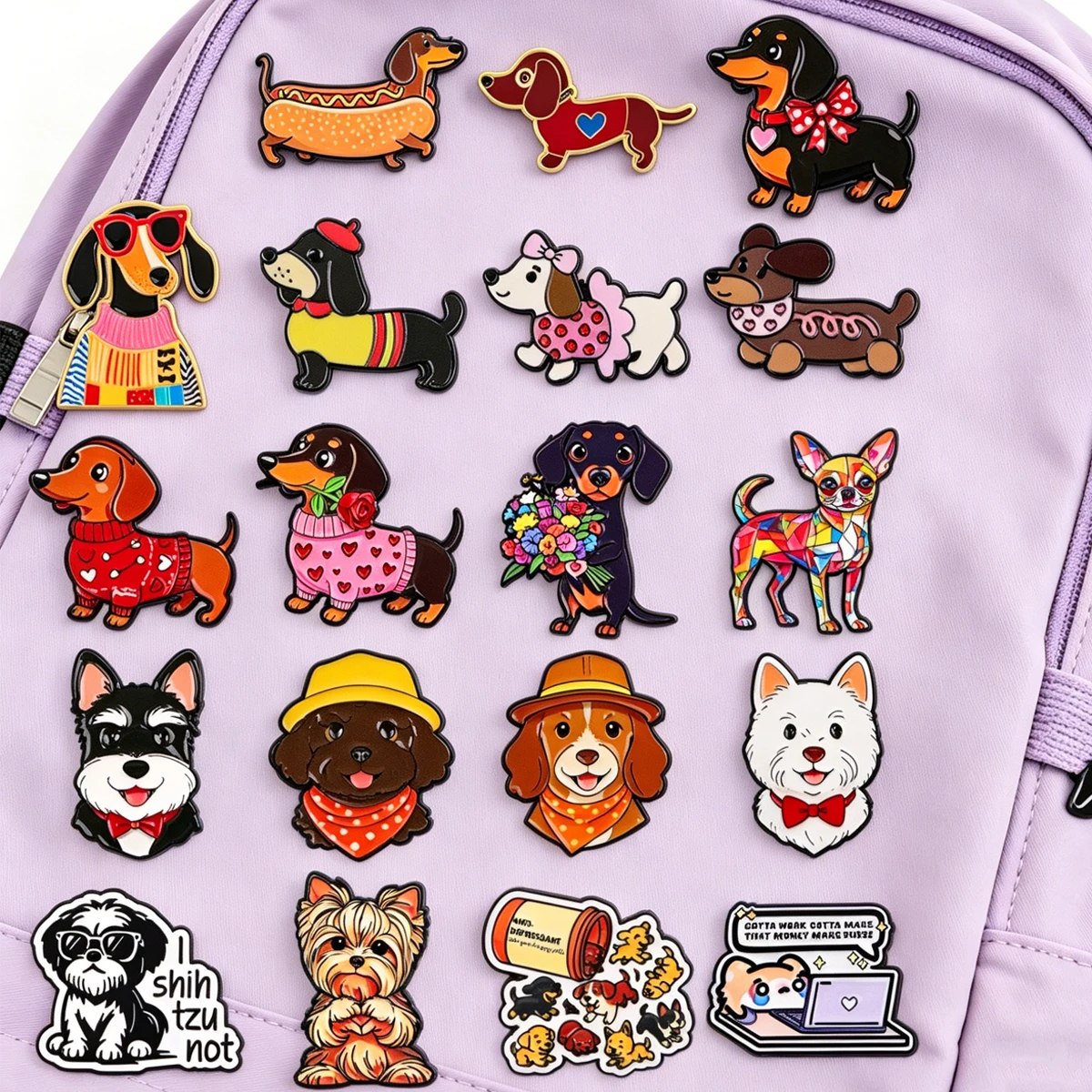 

Cute Dog Enamel Pin Dachshund Corgi Pug Brooches Lapel Pins Badge on Backpack Costume Accessories Fashion Jewelry Gifts