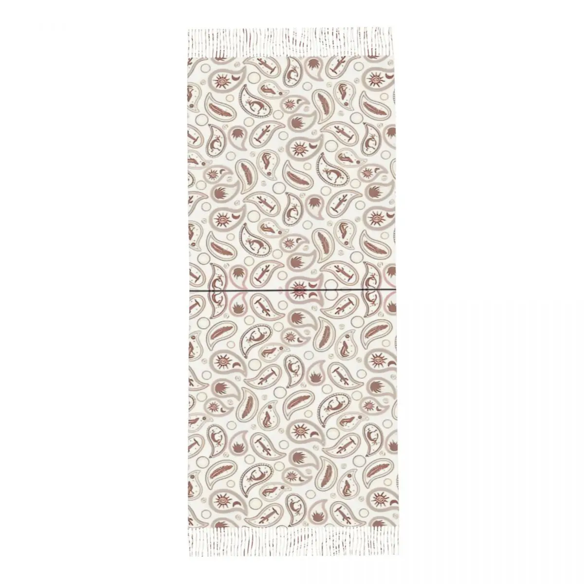 بوهو بيزلي في وشاح كوكوبيلي الوردي المغبر للمرأة شتاء خريف شال كشمير التفاف الأوشحة الطويلة مع شرابة ارتداء اليومي #4