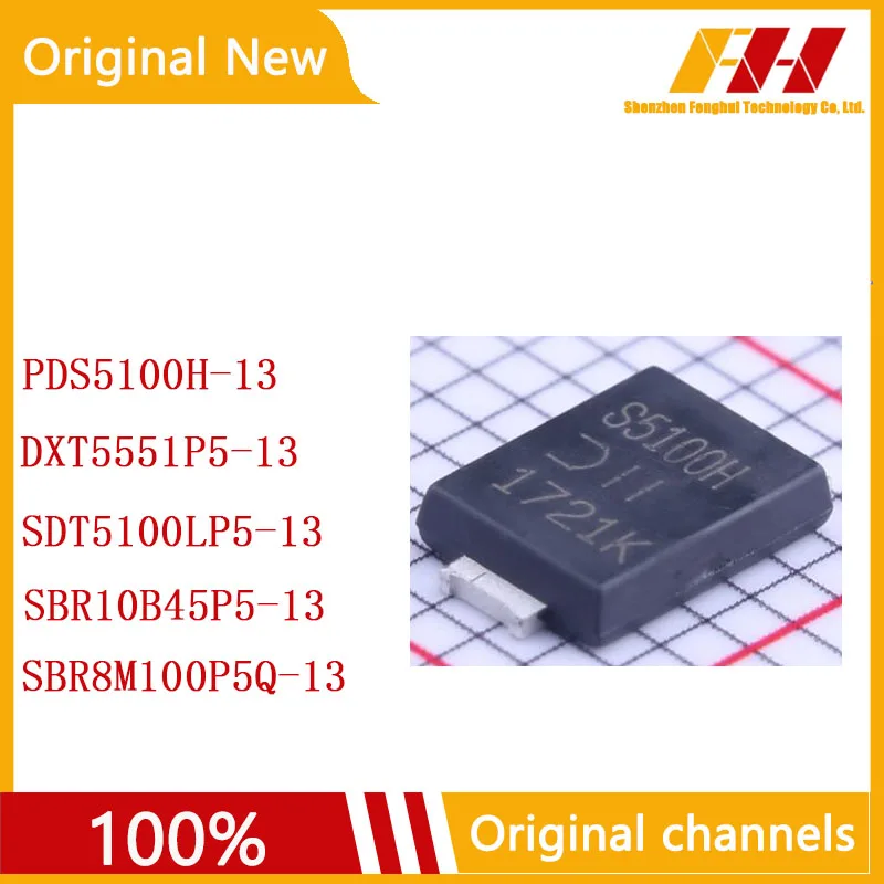 

10 PCS/LOT 100% nuovo e originale PDI5 PDS5100H-13 DXT5551P5-13 SDT5100LP5-13 SBR10B45P5-13 SBR8M100P5Q-13