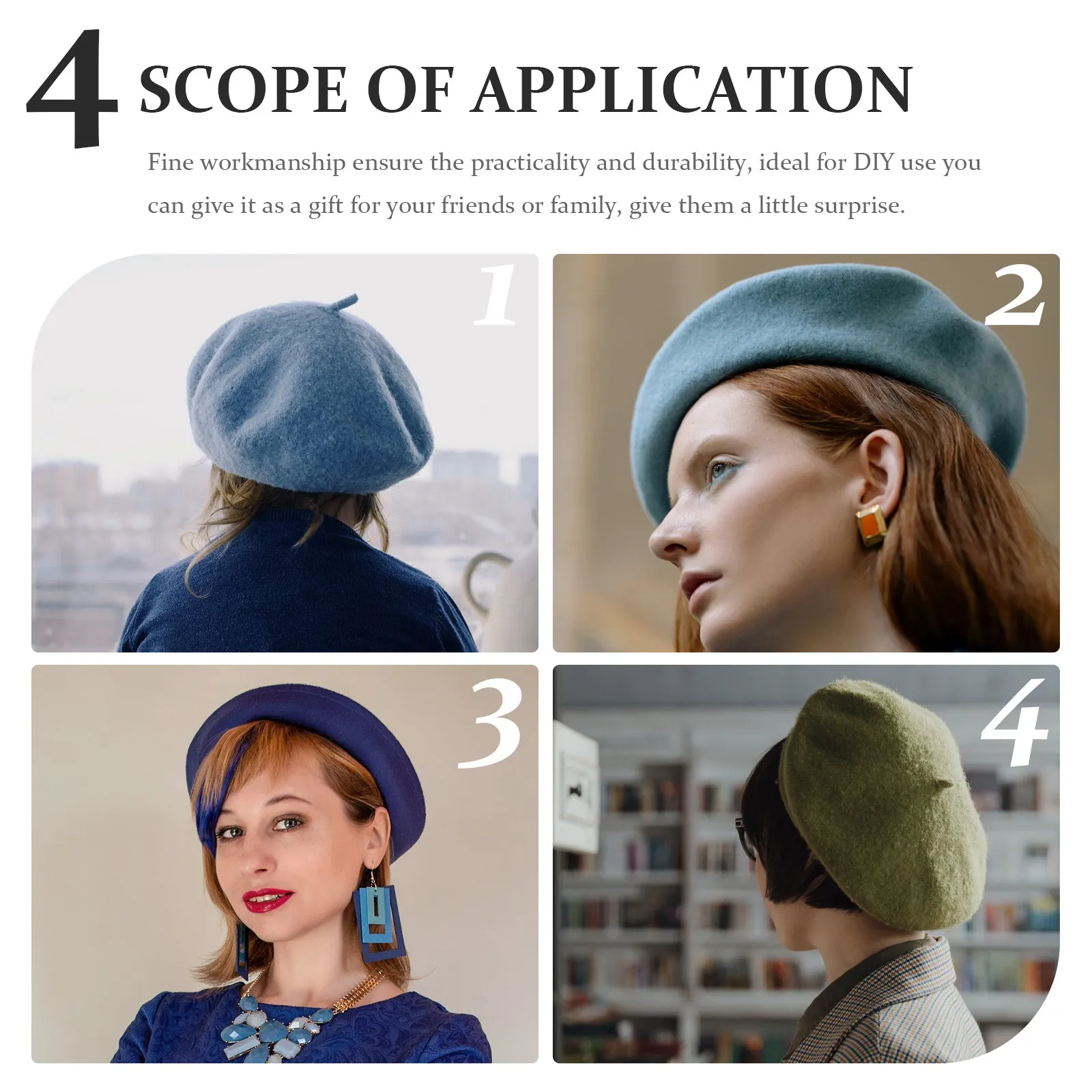 

2Pcs Girl Hat Fascinator Bases DIY Round Cap Headdress Making Supply Fine Workmanship Portable Design for DIY Beret Accessories