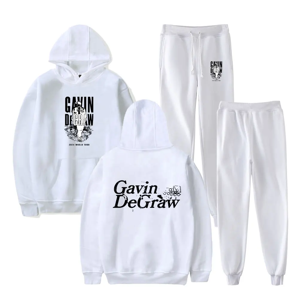 Gavin DeGraw 2024 World Tour Hoodie Suit  Man/Woman Hip Hop 2 Pieces Sets Clothes Pocket Drawstring Hoodie Streetwear