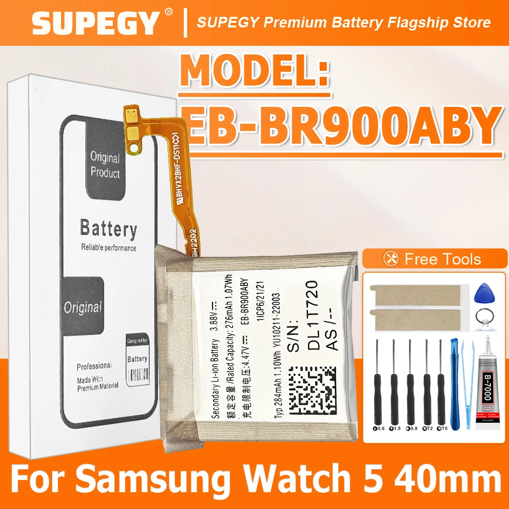 

Новая батарея EB-BR900ABY для Samsung Watch 5 40 мм (2026 год) + бесплатные инструменты