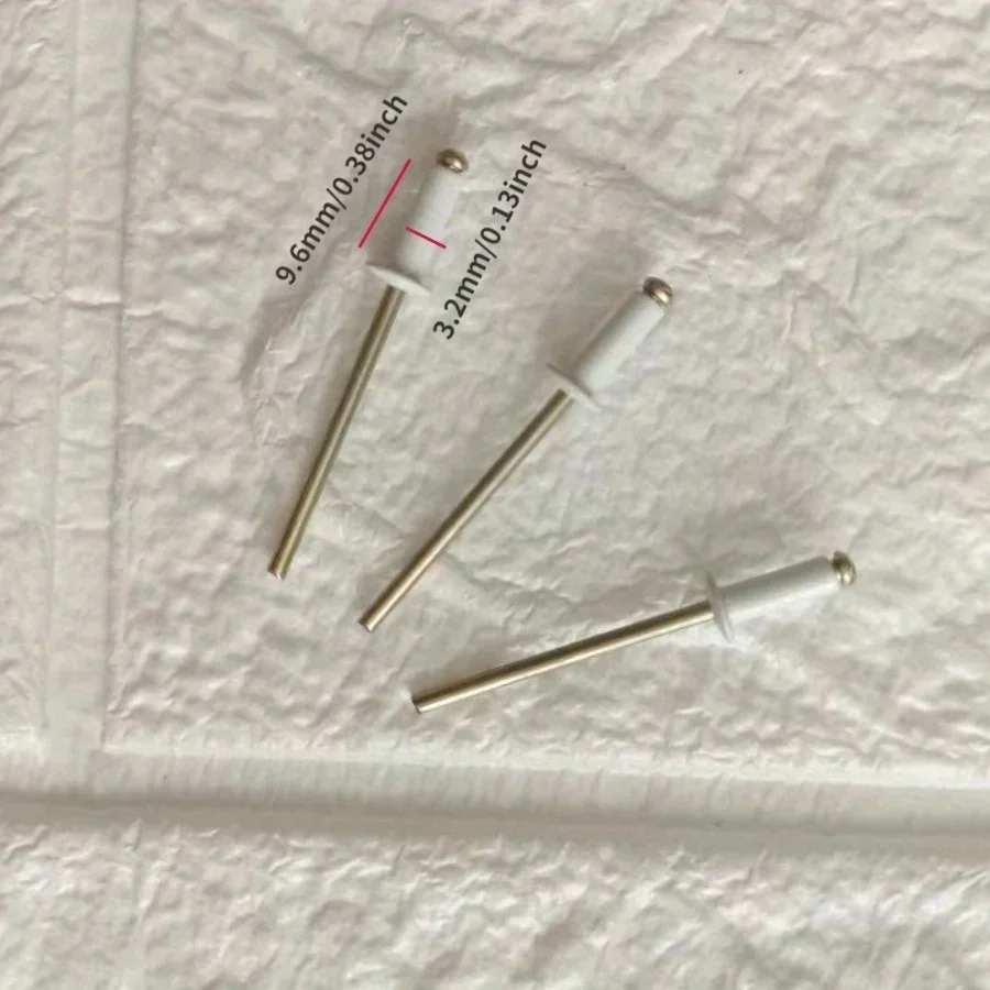 50 pz Oro Bianco Verniciato Rivetti Ciechi Testa Rotonda Rivetti Vuoti In Acciaio Al Alluminio Decorazioni Per La Casa Rivetti Elementi di Fissaggio Industriali DIA 1/8