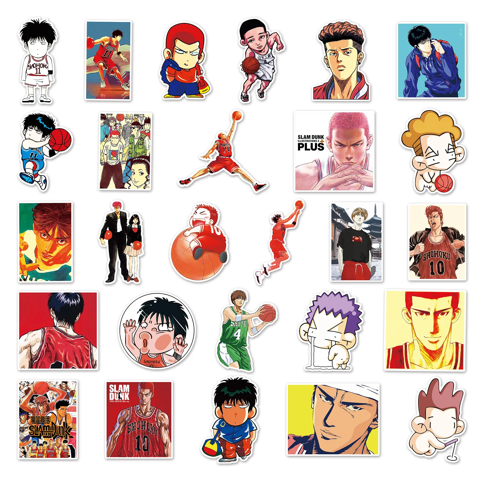 57/30/10PCS Hisashi Mitsui Ryota Miyagi Rukawa Kaede Popular Anime Peripheral Waterproof Luggage Laptop Decorative Stickers