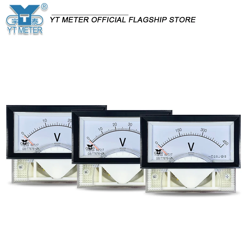 69c17-v dc voltmeter 10v 15v 20v 75v 300v 450v 600v Pointer DC with black box