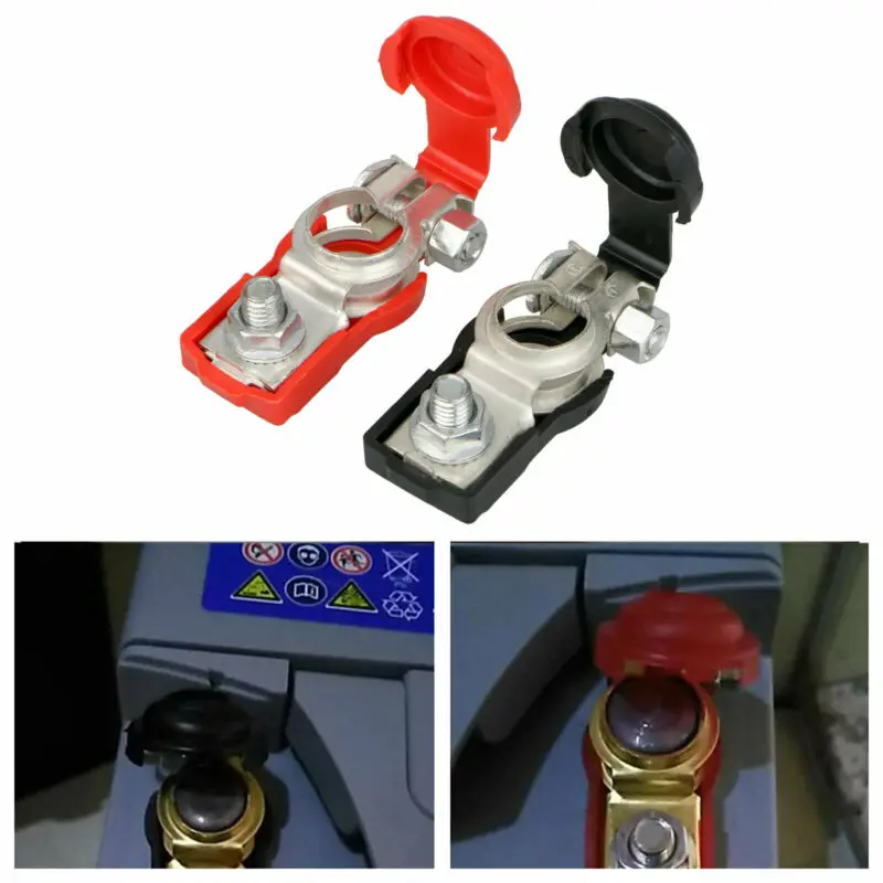 

2pcs Car Battery Terminal Cable Clamp Negative And Positive Top-Post For Vehicle Trucks Battery Terminal Connector Car Accessory