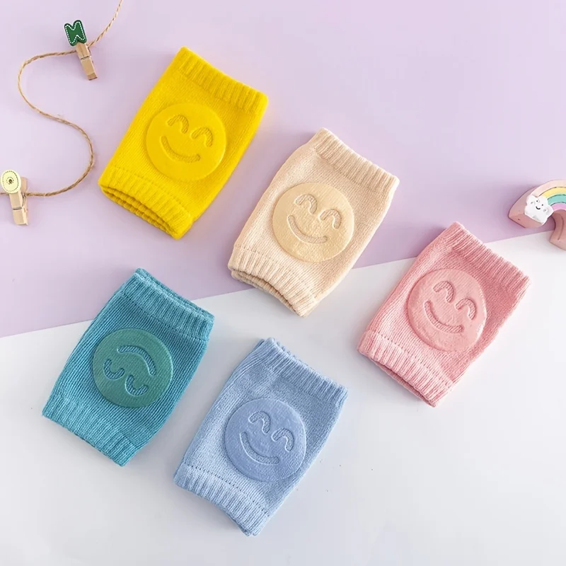 Genouillères en coton doux pour bébé, durables et confortables, pour les enfants de 0 à 1 an, cadeau d'anniversaire idéal pour les vacances, 5 pièces