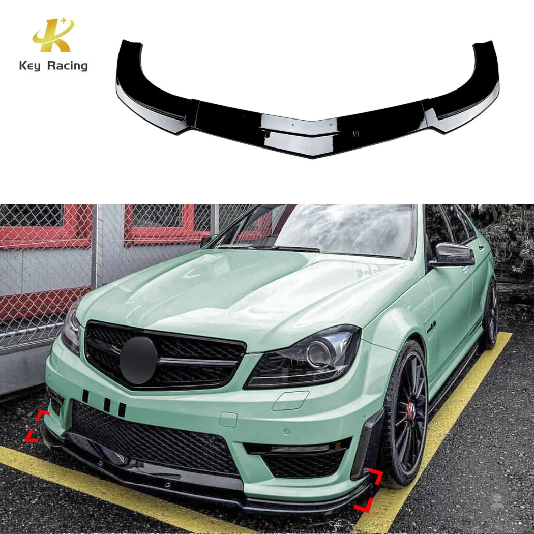 

C63 W204 Front Bumper Lip For Mercedes Benz C Class W204 S204 C63 AMG 2007-2014 Car Front Lip Splitter Accessories