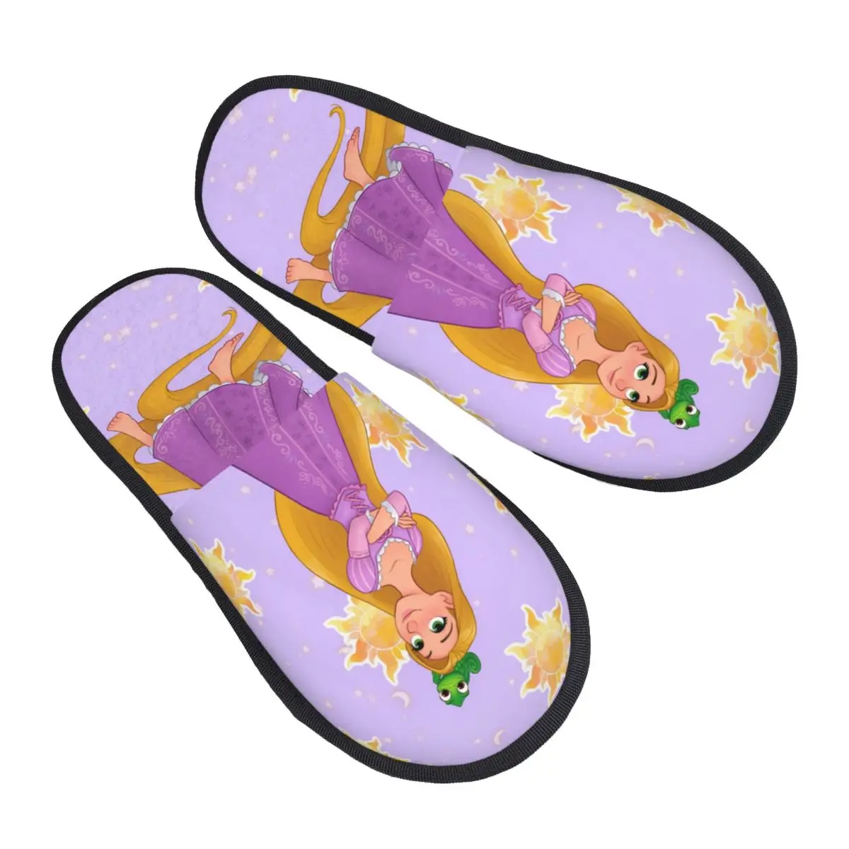 

Изготовленные на заказ тапочки из пены с эффектом памяти, женские мягкие теплые милые домашние тапочки Рапунцель