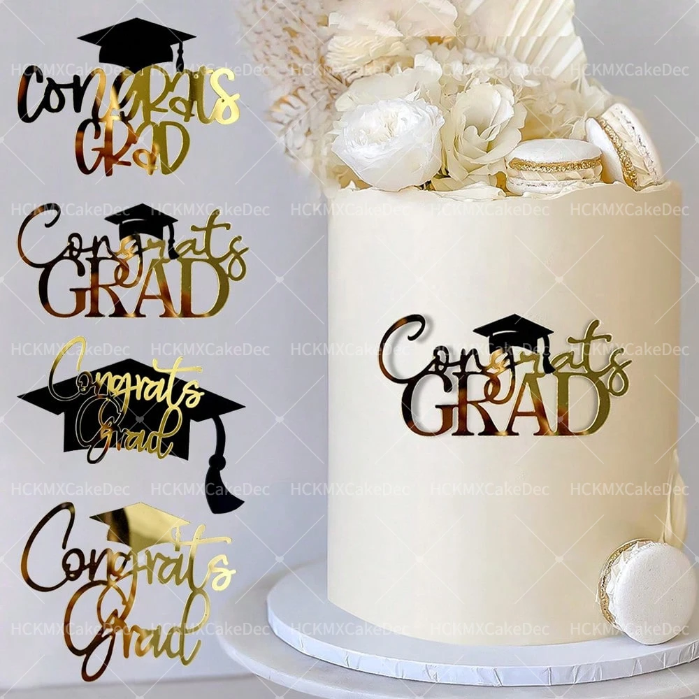 5 قطعة/1 قطعة الذهب كعكة التخرج توبر الدكتوراه قبعة كعكة توبر لحفلة التخرج الاكريليك كعكة توبر كعكة لوازم الديكور