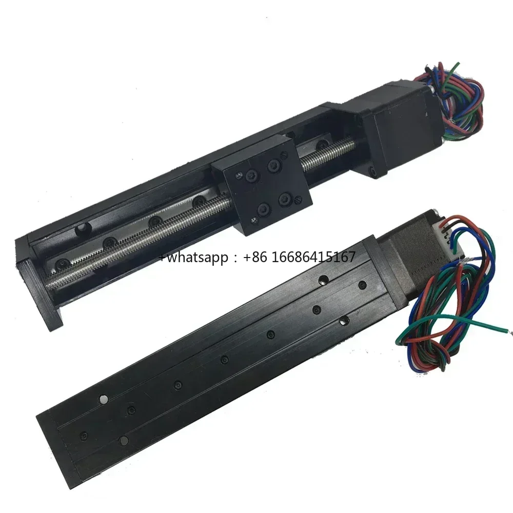 X Y Z Axis Motorized Slide Table T-type Linear Guide Rail Stage CNC Mini Sliding Table Motor Drive Kit Electric Linear Stage