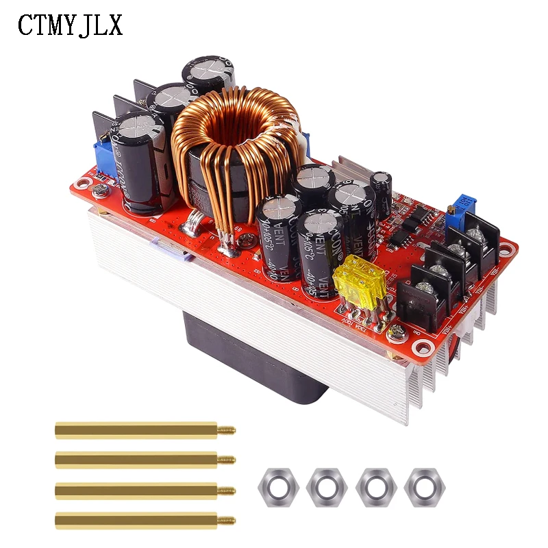 1500 W 30 A DC-DC-Aufwärtswandler, Step-Up-Stromversorgungsmodul 10–60 V auf 12–90 V, einstellbare Spannung, Ladegerät, DC-DC-Aufwärtsplatine