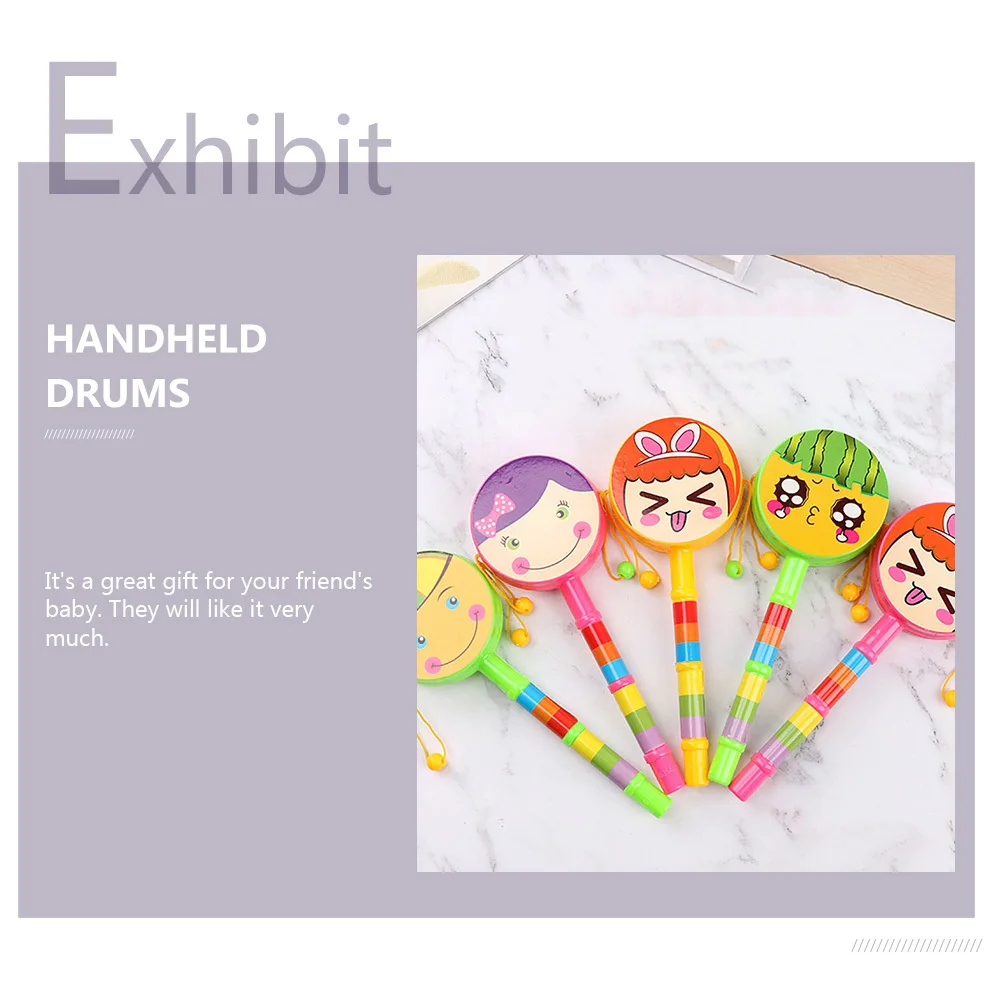 8 قطع من الطبول الجميلة التعليمية بألوان زاهية وأنماط مزدوجة الجوانب لتطوير المرونة المعرفية #2