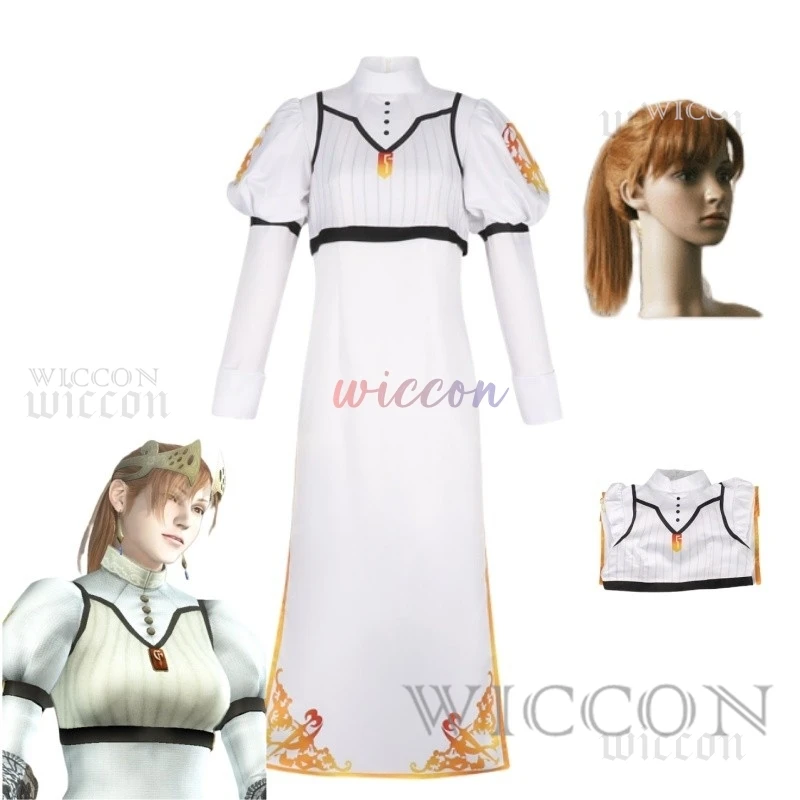 ゲームdmc4-カイリー・デビル-コスプレ-カイリー・デビル-コスプレ-メイク・イット・クライ-コスチューム-女性用-白いドレス-制服-ウィッグ-衣装-ハロウィンパーティー