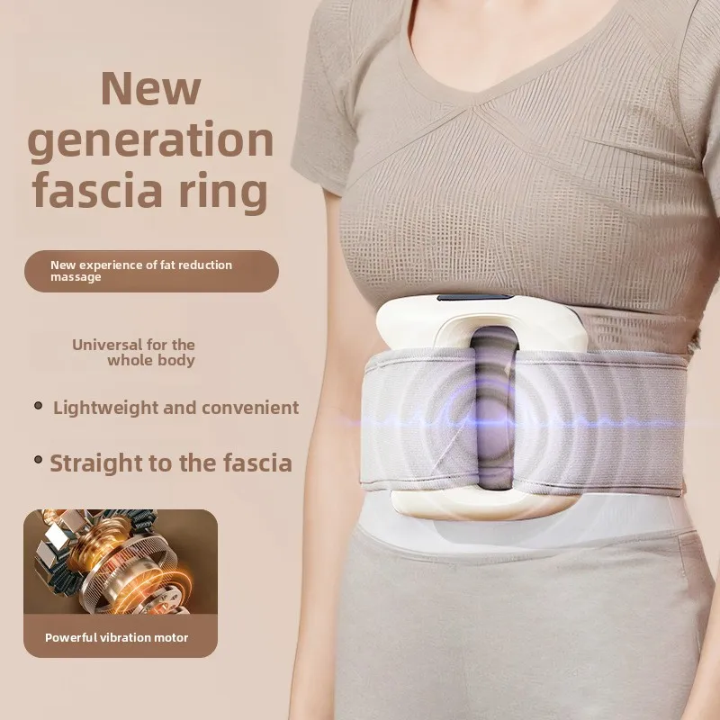 

2025 New Handheld Fascial Massage Ring Deep Tissue Belt Customization Vibration Body Shaping Tool for Home Gym Use