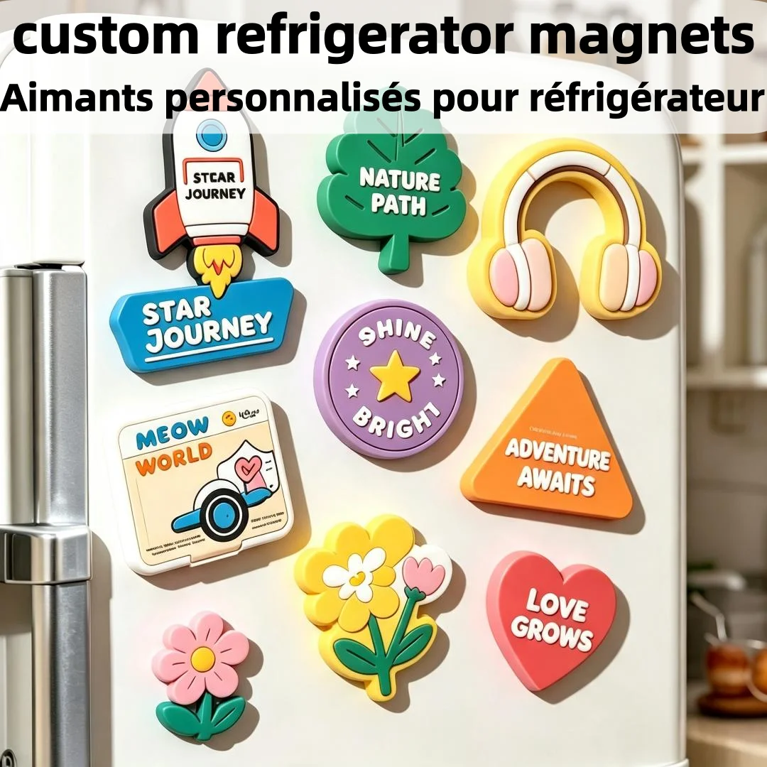 Custom Refrigerator Magnets Promotional Souvenir Eco‑Friendly PVC Refrigerator Magnets Custom Cartoon 3D Contemporary Design