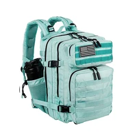 Mochila táctica LHl 35L, bolsa de gimnasio para atleta pequeño para hombres/mujeres, mochila Molle para viajes al aire libre y senderismo con portabotellas