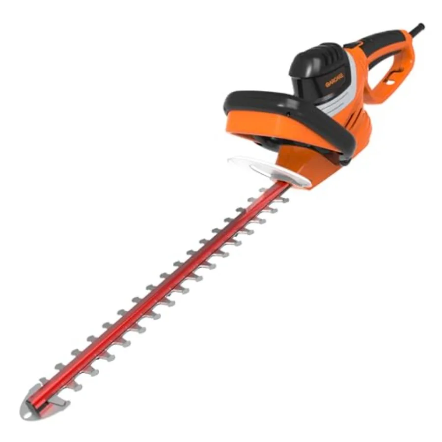 

Electric hedge trimmer for lawns, bushes and garden landscaping; corded, 4.8 Amp, 24-inch dual-action laser-cut steel blade; bl