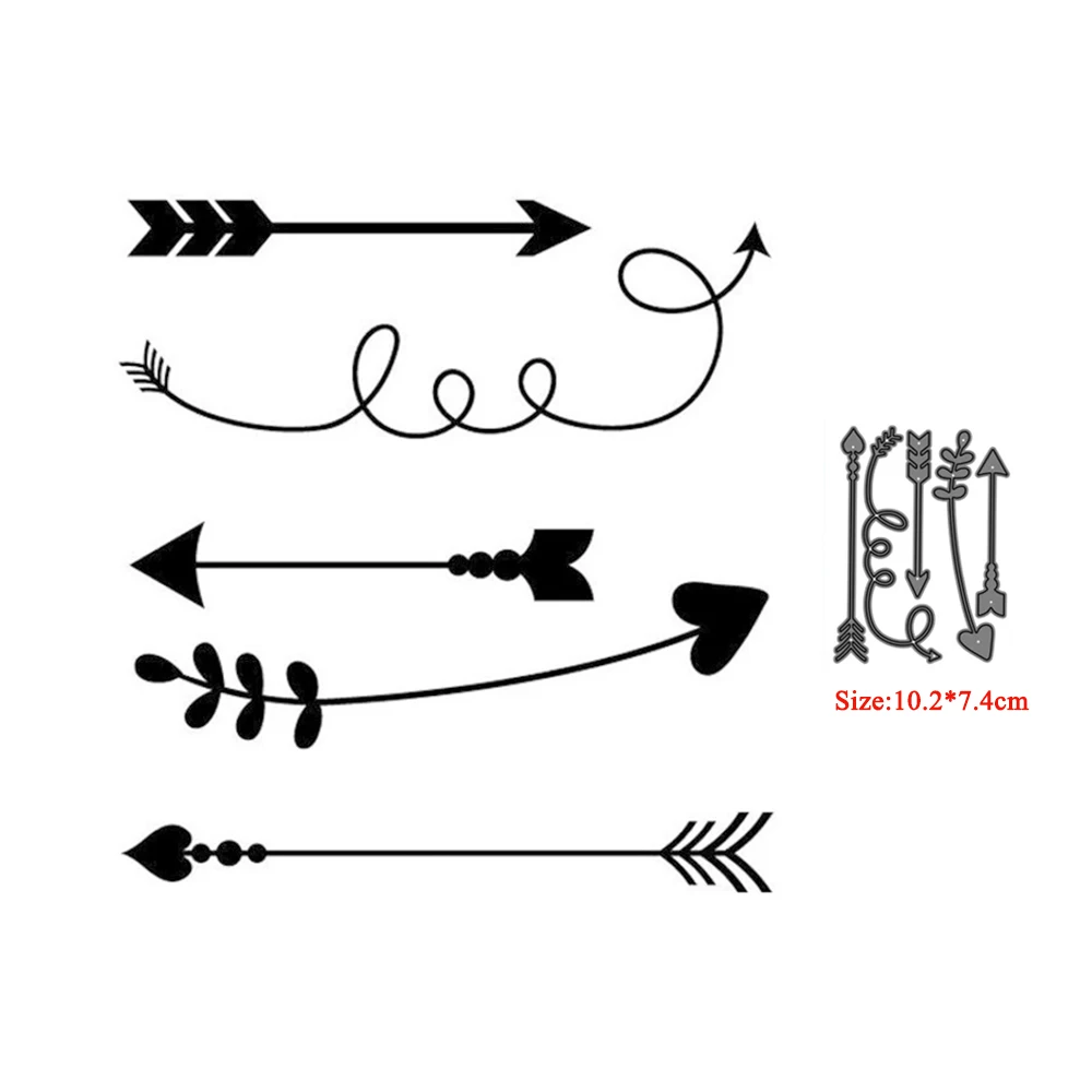 

Slimline Metal Cutting Die Cut Dies Cupid's Arrow Template for Paper Craft Diy for Card Making Crane Embossing Folders stencils