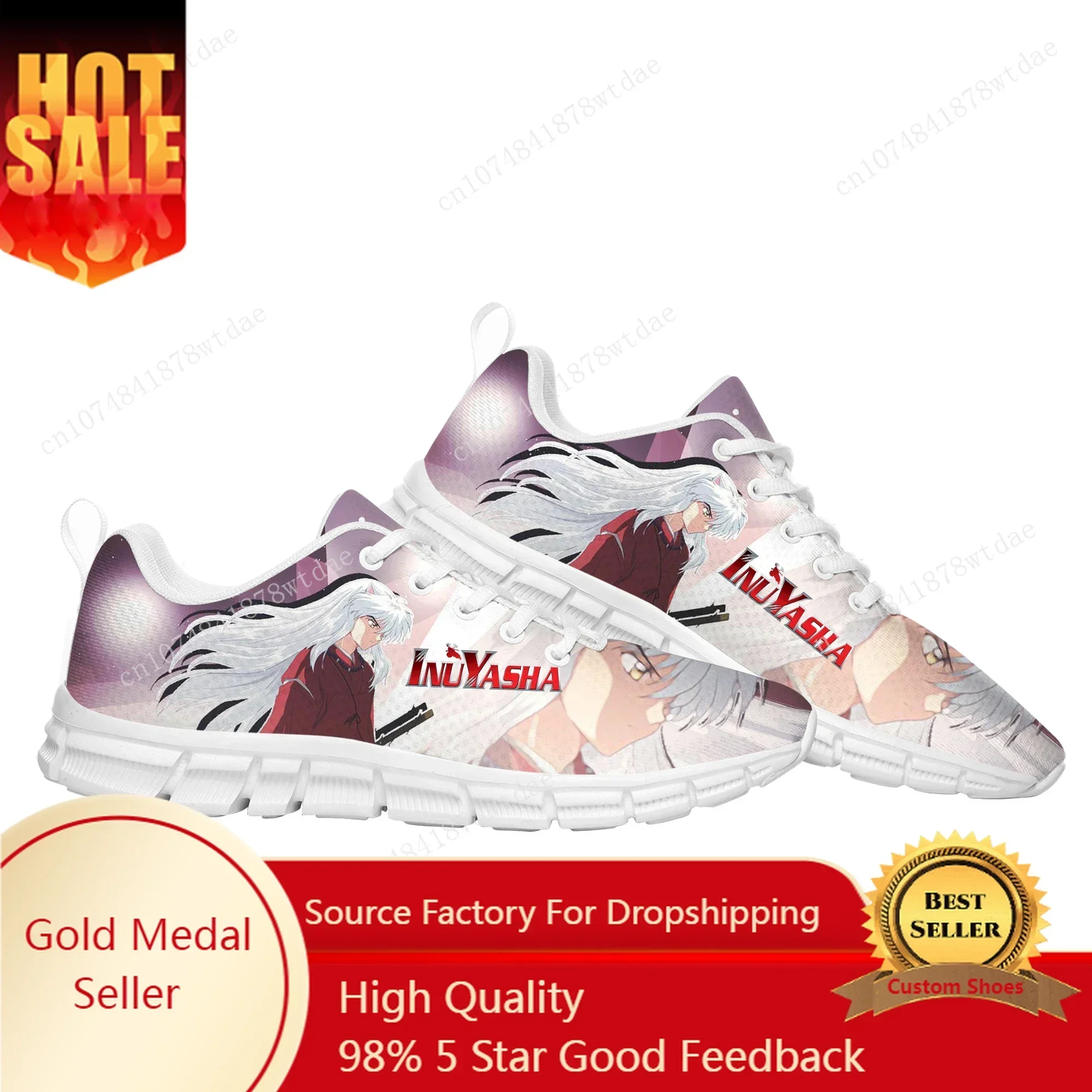 Inuyasha Sports Shoes Mens Womens Teenager Kids Children Sneakers High Quality Japanese Cartoon Manga Comics Sneaker Custom Shoe