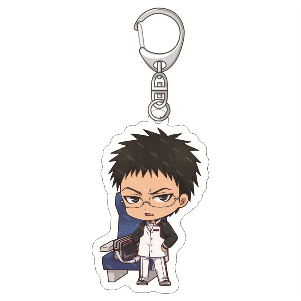 Cute Anime Kuroko's Basketball Last Game Keychain Cartoon Characters Acrylic Pendant Keyring Jewelry firend Toy Gift