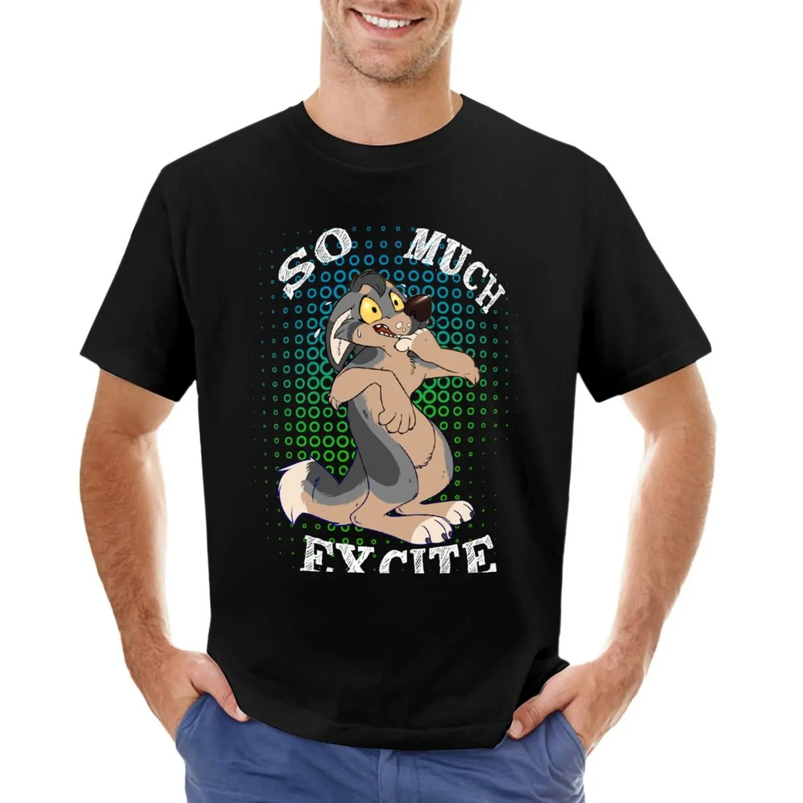 SO MUCH EXCITE!-CoyoteFem T-Shirt Blouse basketball graphic tees black t-shirts for men