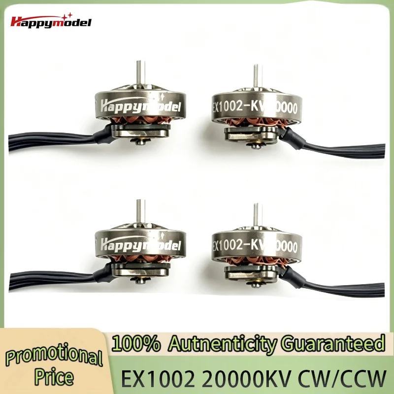 

HappyModel EX1002 RS1002 20000KV 1S Brushless Motor 1.5mm for FPV Freestyle 75mm Tinywhoops Mobula7 1S Series Upgraded