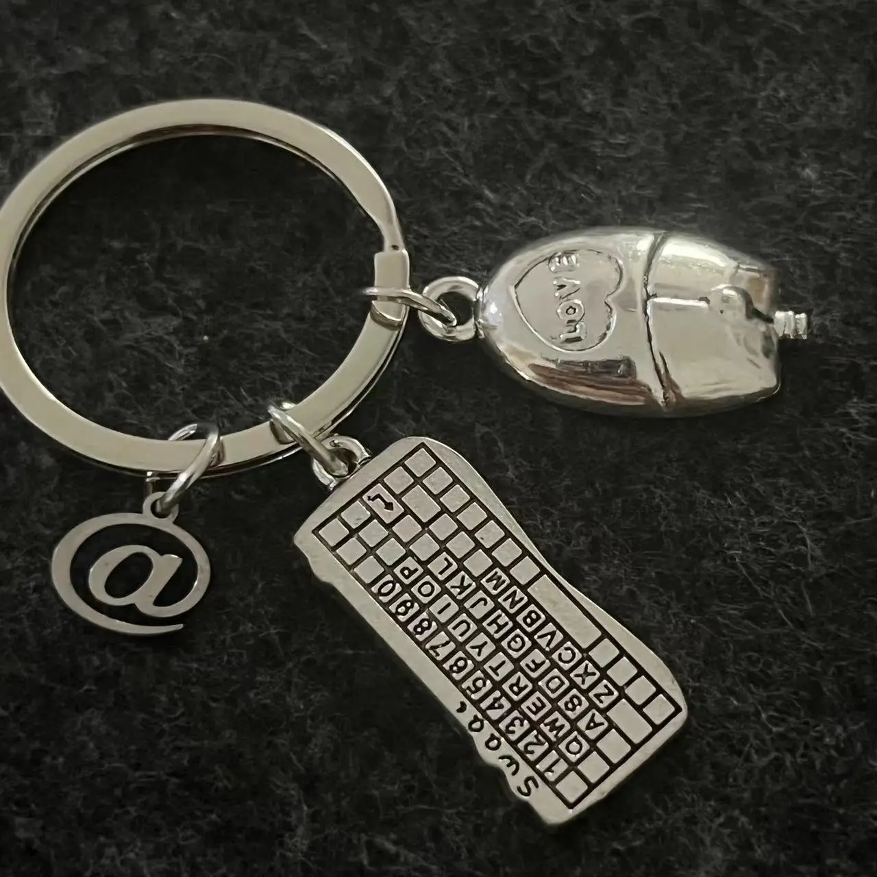 Exquisite Keychain @ Character Mouse Keyboard Computer IT Computer Engineer Keychain