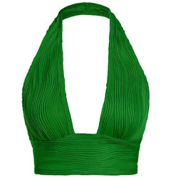 Solid Backless Halter Top