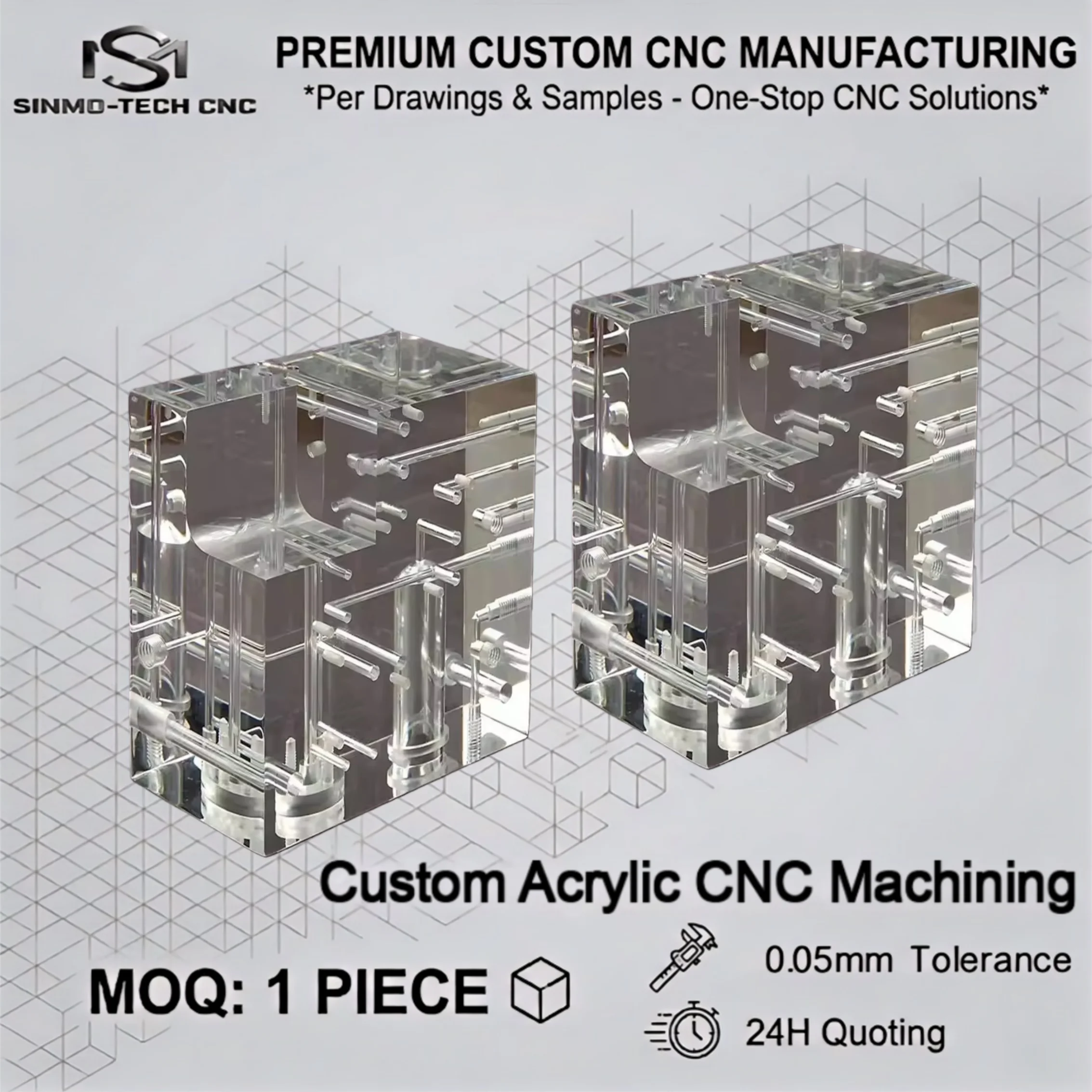Custom Laser CNC Cut Clear Acrylic Board, Highly Transparent Plastic Sheet, Laser Polished Smooth Edges, 1pc Customization