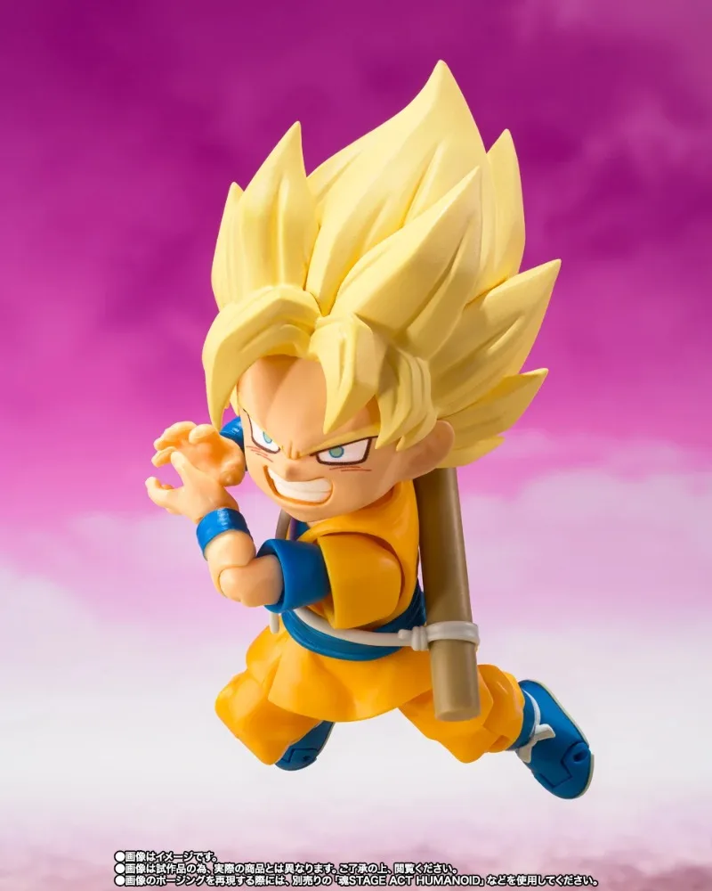 

Original In Stock BANDAI SUPER SAIYAN SON GOKU MINI DAIMA Anime Figure Dragon Ball Super Action Figurine Collector Toys Model WB