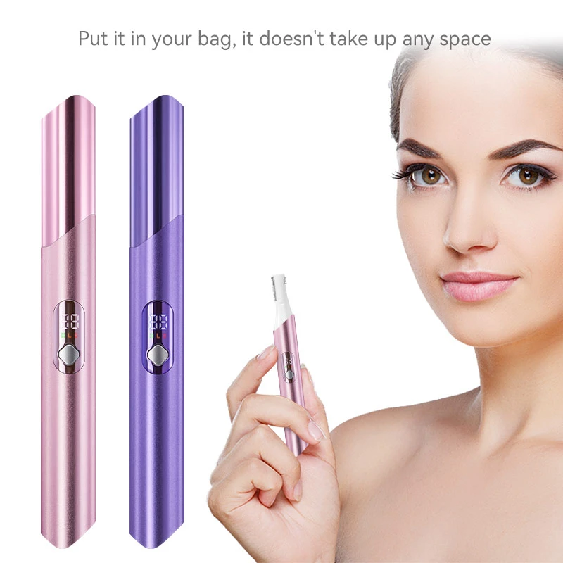 Electric Rechargeable Eyebrow Trimmer Shaver IPX7 Waterproof Portable Noss Hair Removerr Clipper for Women Arms Legs Hair Remove