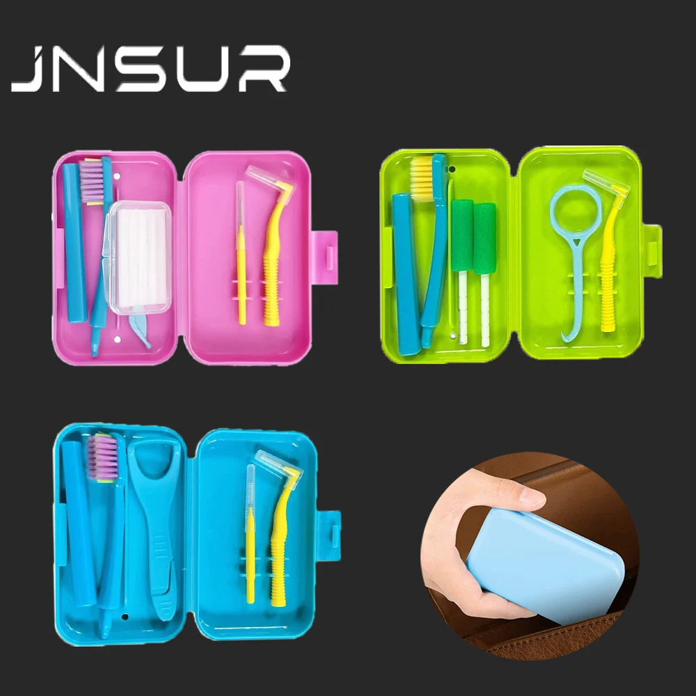 Oral Orthodontic Toothbrush Set With Interdental Brush Toothbrush Tongue Scraper Aligner Chew Relief Wax Braces Remove Hook
