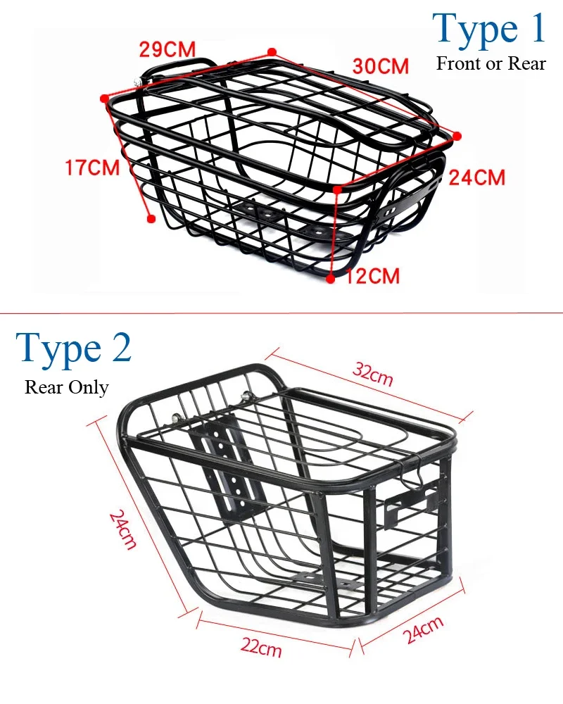 Bicycle Basket Rear Bike Pannier Cycling Handlebar Mount Shelf Luggage Storage Cargo Front Rack Tail Seat Trunk Bag For Pet Dogs