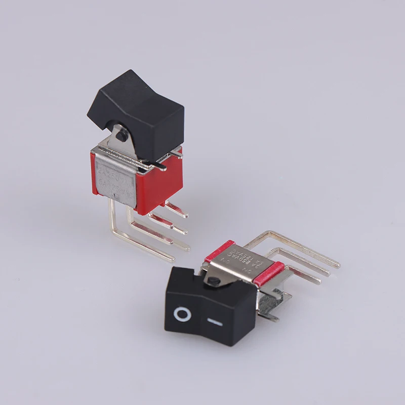 1PC Feet Seite Schalter RLS-202-A4-00 Rocker Arm Stecker Schiff Typ Taste Rocker Bent Füße Seite Schalter 6 Fuß 2 getriebe