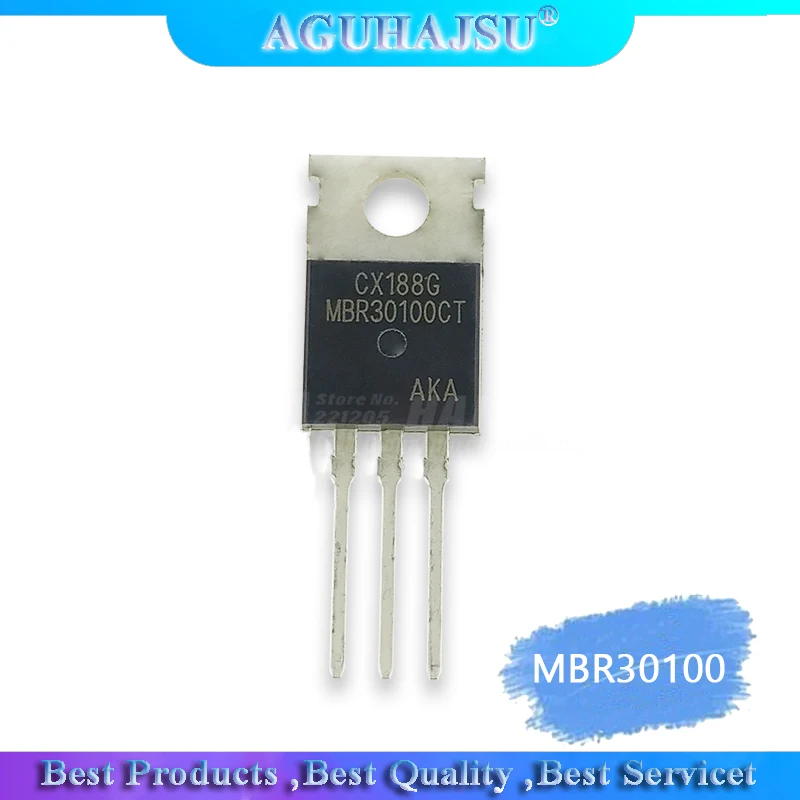 10pcs MBR30100 TO220 MBR30100CT TO-220 MBRF30100CT MBRF30100 B30100G new and original