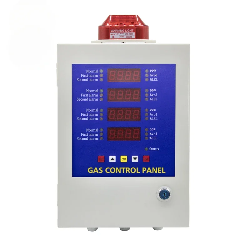 

Wall Mounted Fire Alarm Control Panel Gas Detector Controller with LED Display