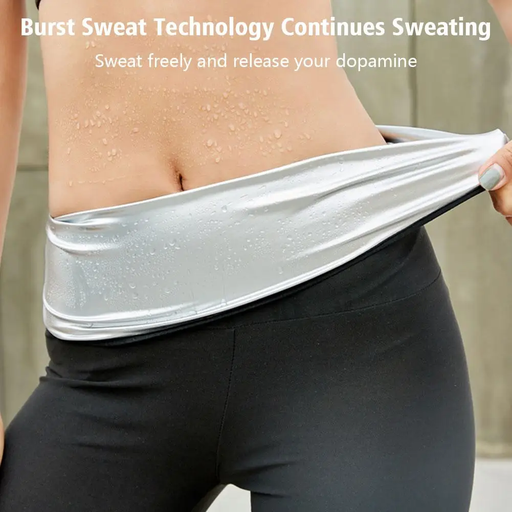 

Women's Abdomen Control Hip-Lifting Sweat Pants Sauna Waist Body Three/Five/Nine Shorts Fitness Breasted High Point Beam H2Z0