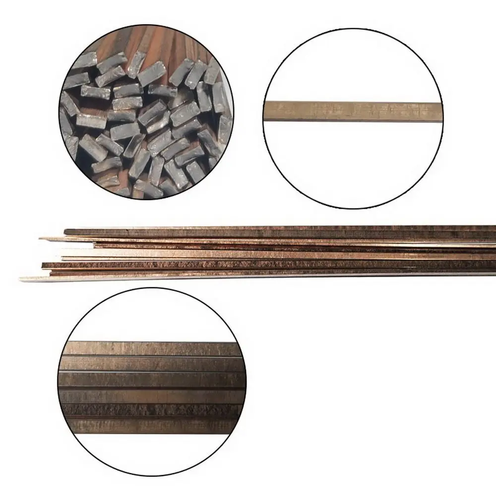 5Pcs Welding Rod Welding Wire Bronze Electrode Soldering Rod No Need Solder Powder 1/1.5/2/2.5/3mm 500mm Brass Welding Rod