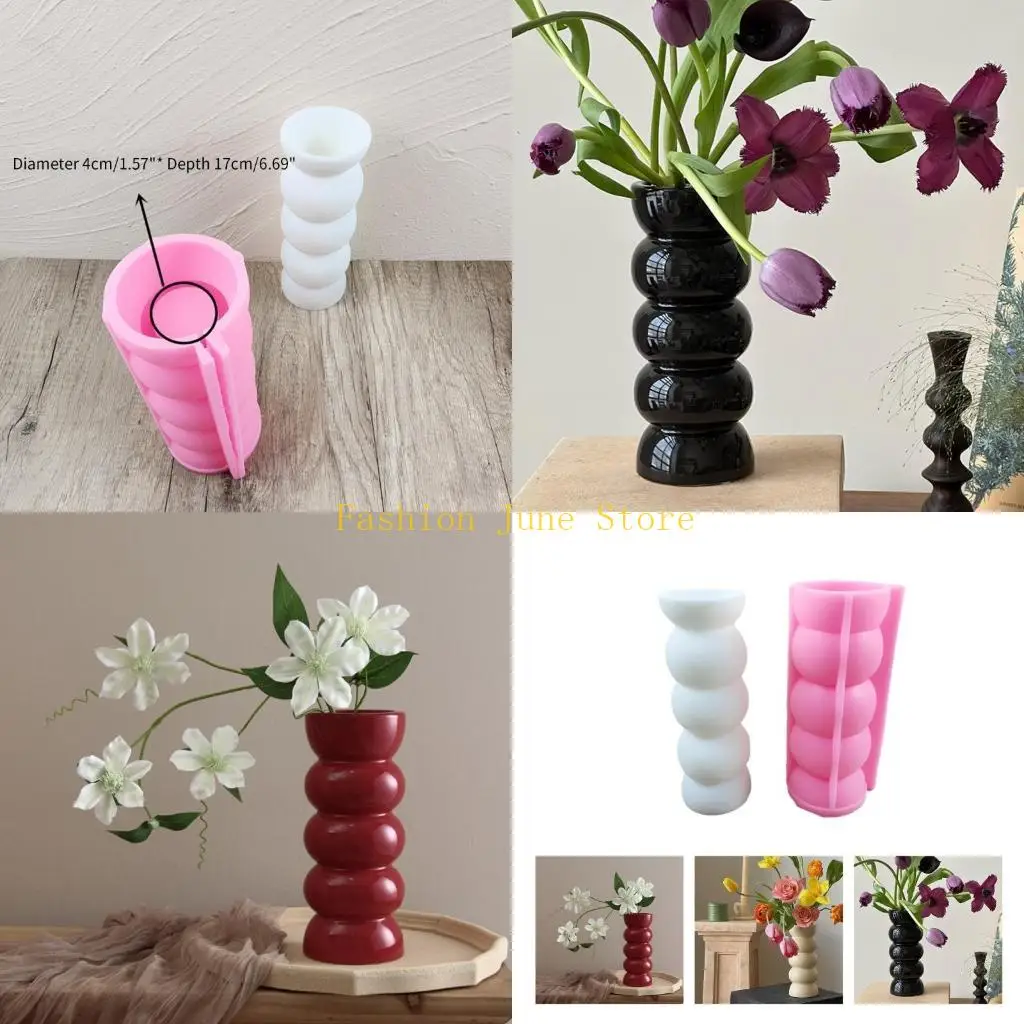 

N5KA Box Jar Moulds Epoxy Silicone Casting Molds for Dried Flower Vase Ornament