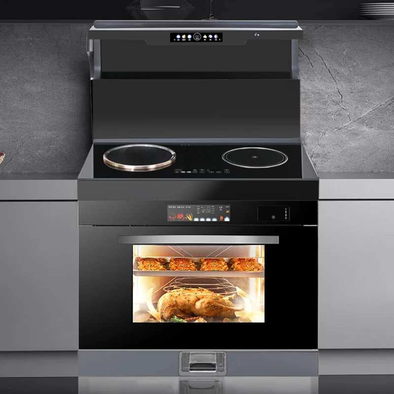

Integrated kitchen range gas electric stove with oven and grill, standalone home RV with built-in household appliances
