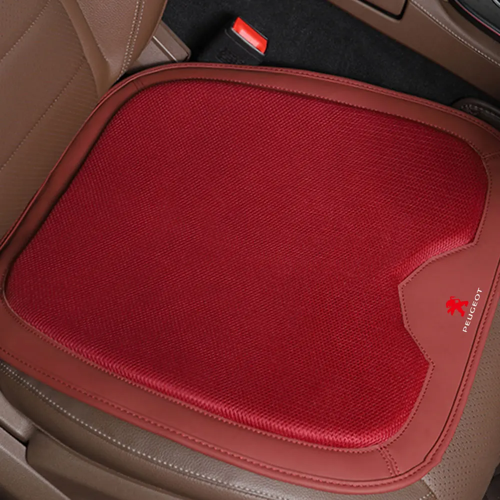 Car Breathable Seat Cushions Pad Auto Emblem Protection Mat For PEUGEOT 206 208 3008 308 207 508 107 307 408 508 RCZ Accessories