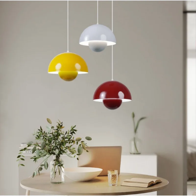 

23cm Iron Art Pendant Lamp Creative Chandelier for Bedroom Study Restaurant Modern Minimalist Style with Multiple Color Options