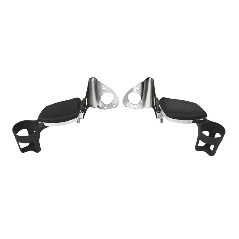 For Harley-Davidson Road King & Road Glide Foldable Rear Passenger Armrest Cup Holders Universal Fit for 97-24 Models