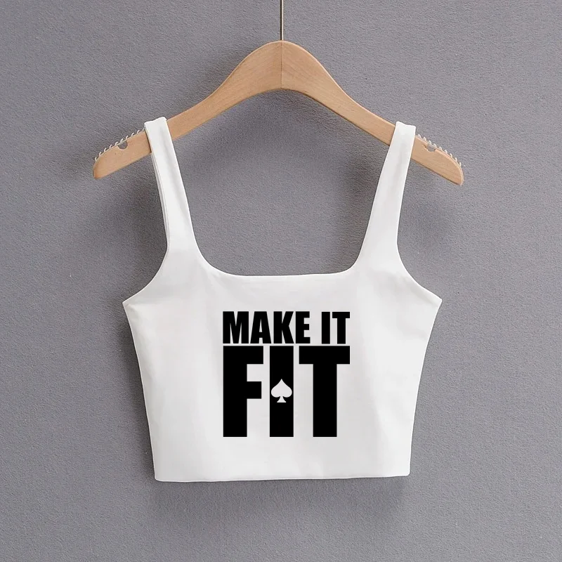 MAKE IT FIT Sexy Clothing for Women Cute Tanks Fashion Girl Lovely Slim Top Camis Sleeveless Double Ladies Good Quality Tops