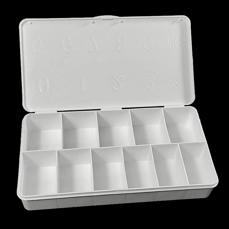 11Grids Empty Storage Organizers Box Case Container For Fake False Nail Tips Manicure Nails Accessories And Tools