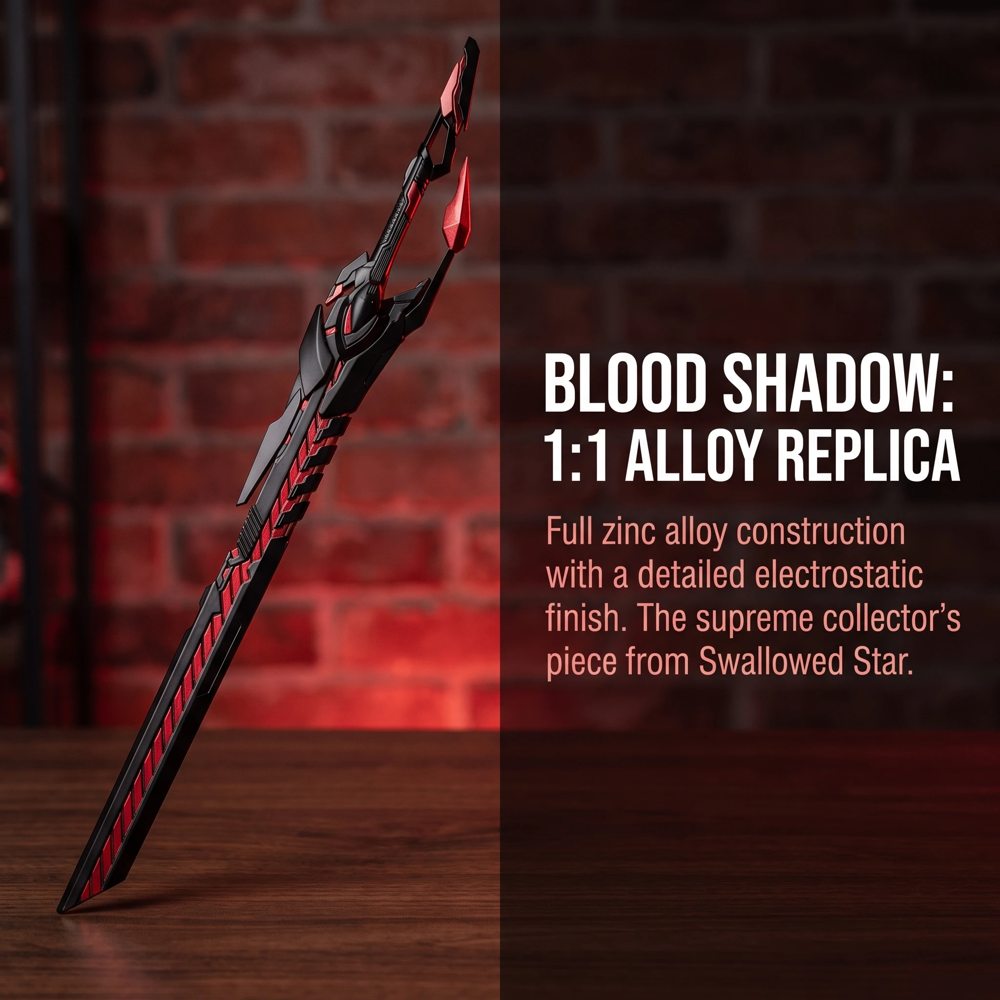 11.6inch Swallowed Star Luo Feng Katana Anime Cosplay Prop Sword Ninja Knife Blade Sabre Zinc Alloy Metal Miniature Toy Gift