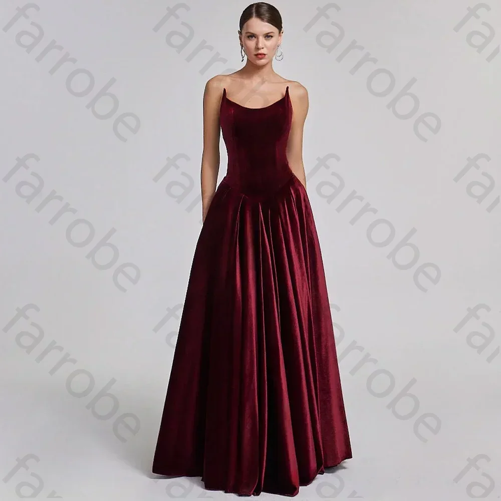 

Customized A-Line Evening Dresses Burgundy Strapless Velvet Night Dress Formal Cocktail High Quality Prom Party Gowns for Women