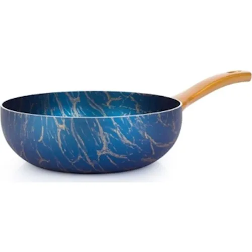 They Ac Marble Pattern Wok Frying pan 24 Cm.