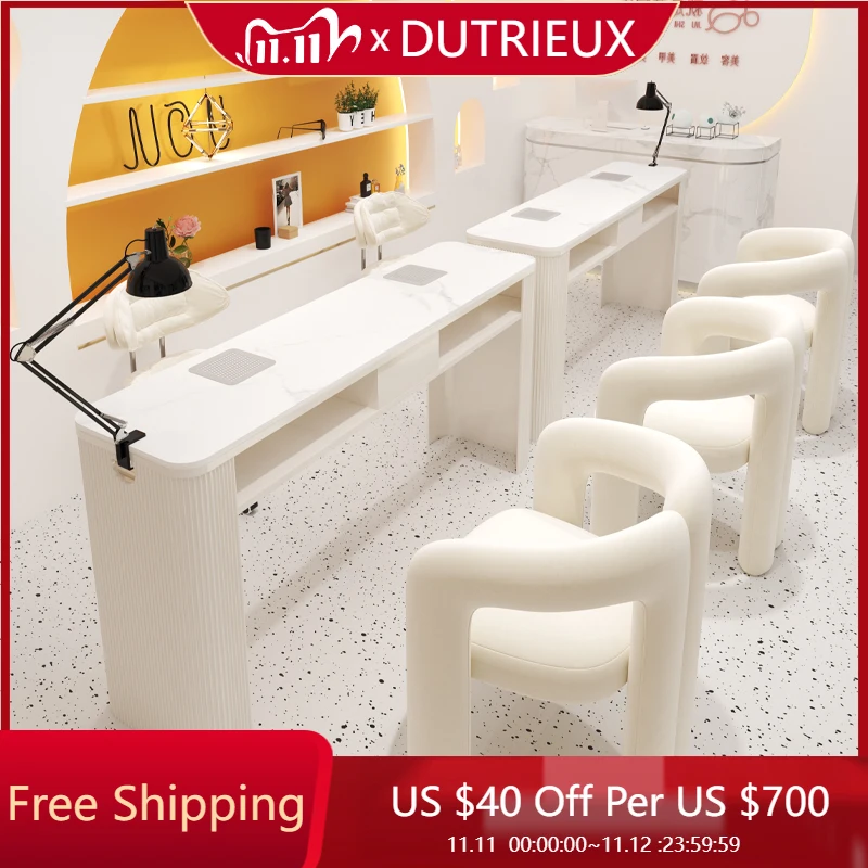 

Reception Nordic Nail Desk Design Simple Minimalist Makeup Nail Desk Cleaning Modern Professionals Wood Nageltisch Furniture